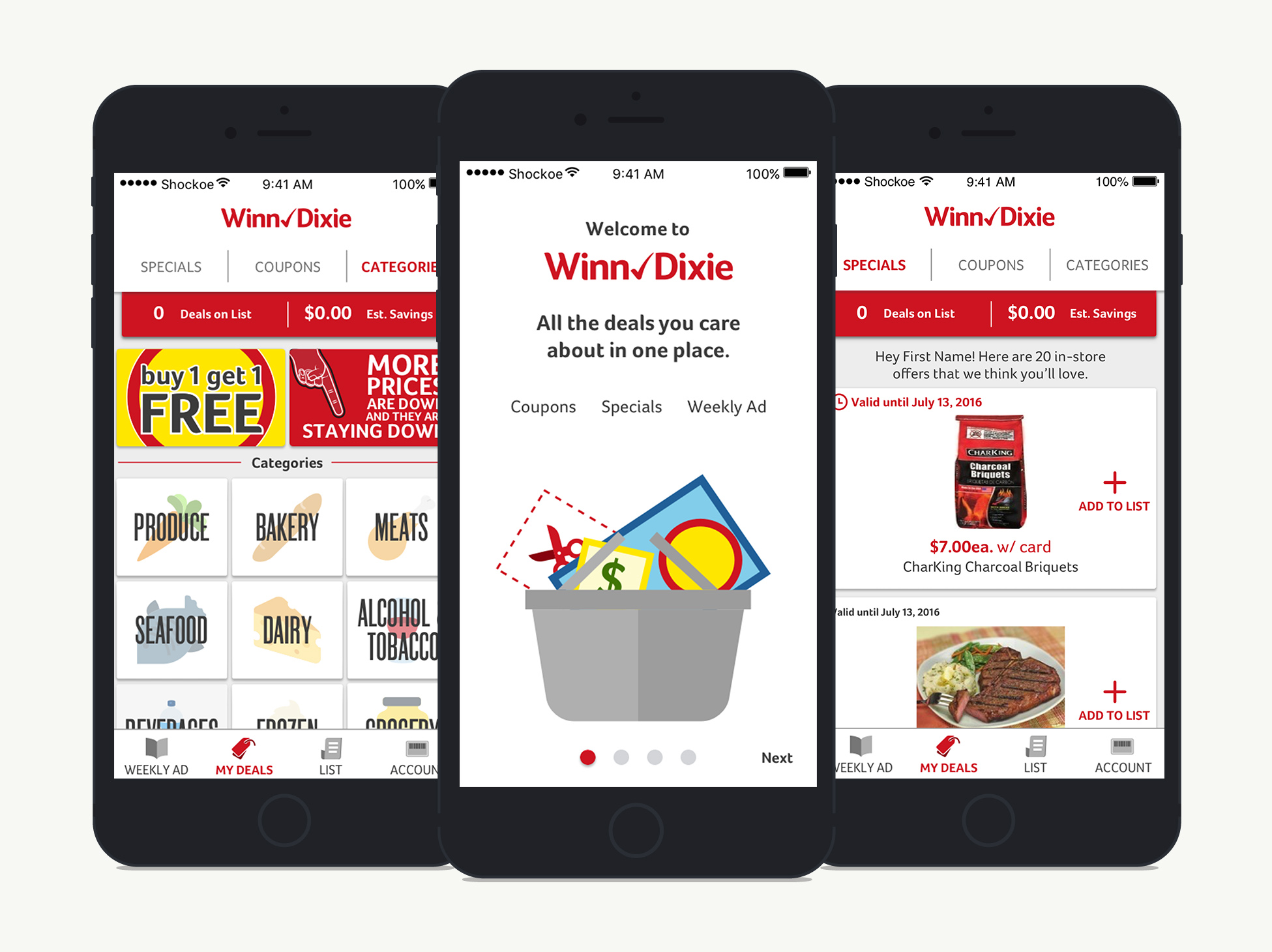Winn-Dixie UI Design